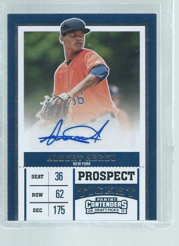 ALBERT ABREU 2017 CONTENDERS PROSPECT TICKET AUTO #10