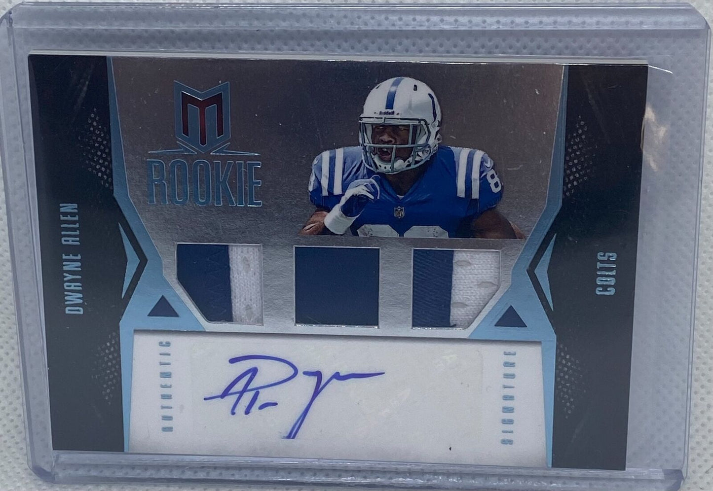 DWAYNE ALLEN 2012 PANINI MOMENTUM ROOKIE GOLD TRIPLE PATCH AUTO RC #D 25/25