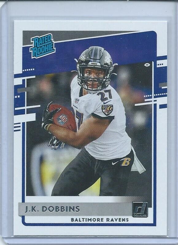 J.K. DOBBINS 2020 PANINI DONRUSS RATED ROOKIE TRUE ROOKIE RC #311