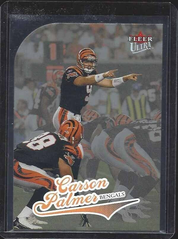 CARSON PALMER 2004 FLEER ULTRA PLATINUM MEDALLION DIE CUT #D 4/66