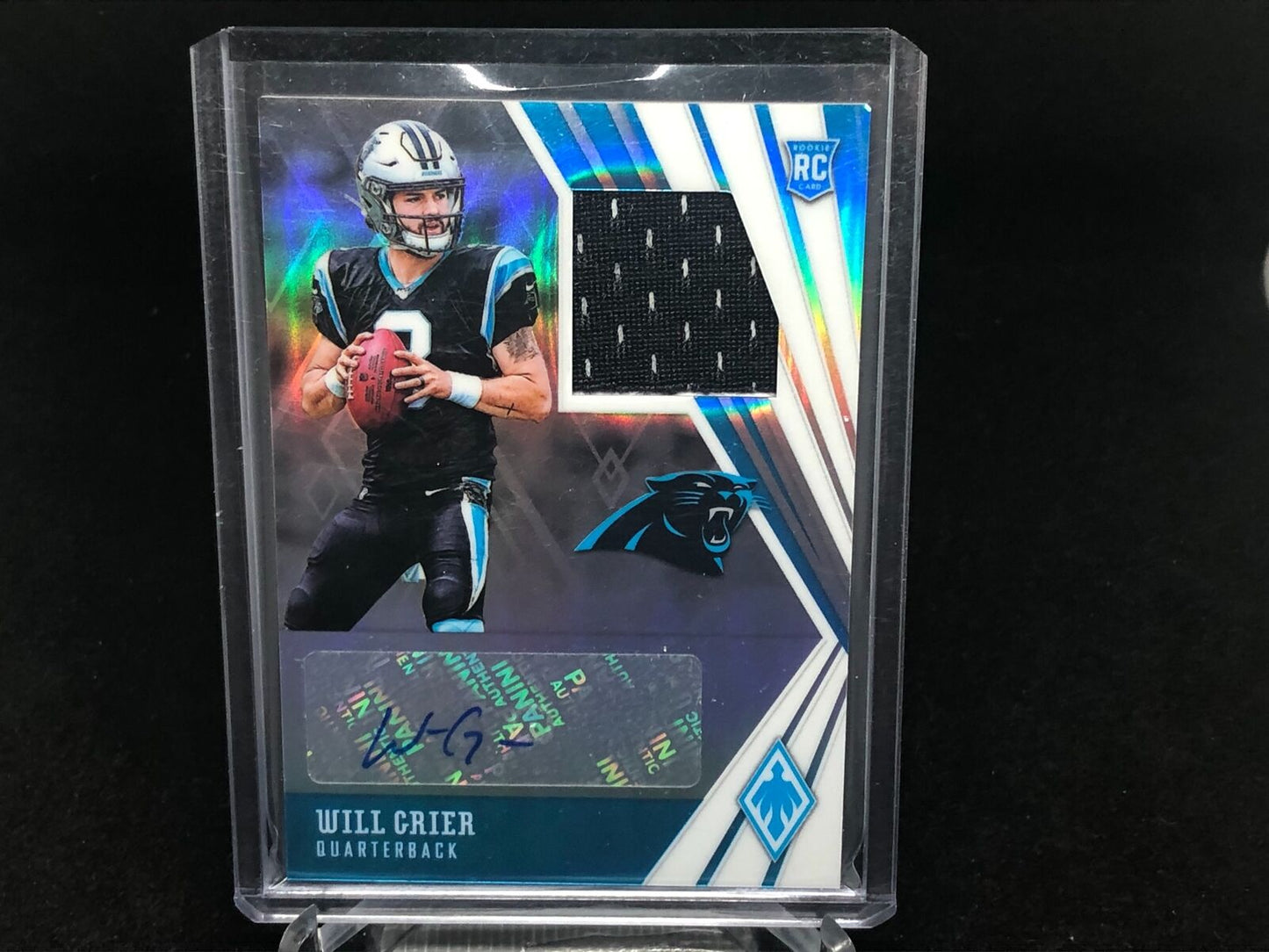 WILL GRIER 2019 PANINI PHOENIX JERSEY AUTO RC #D 62/75