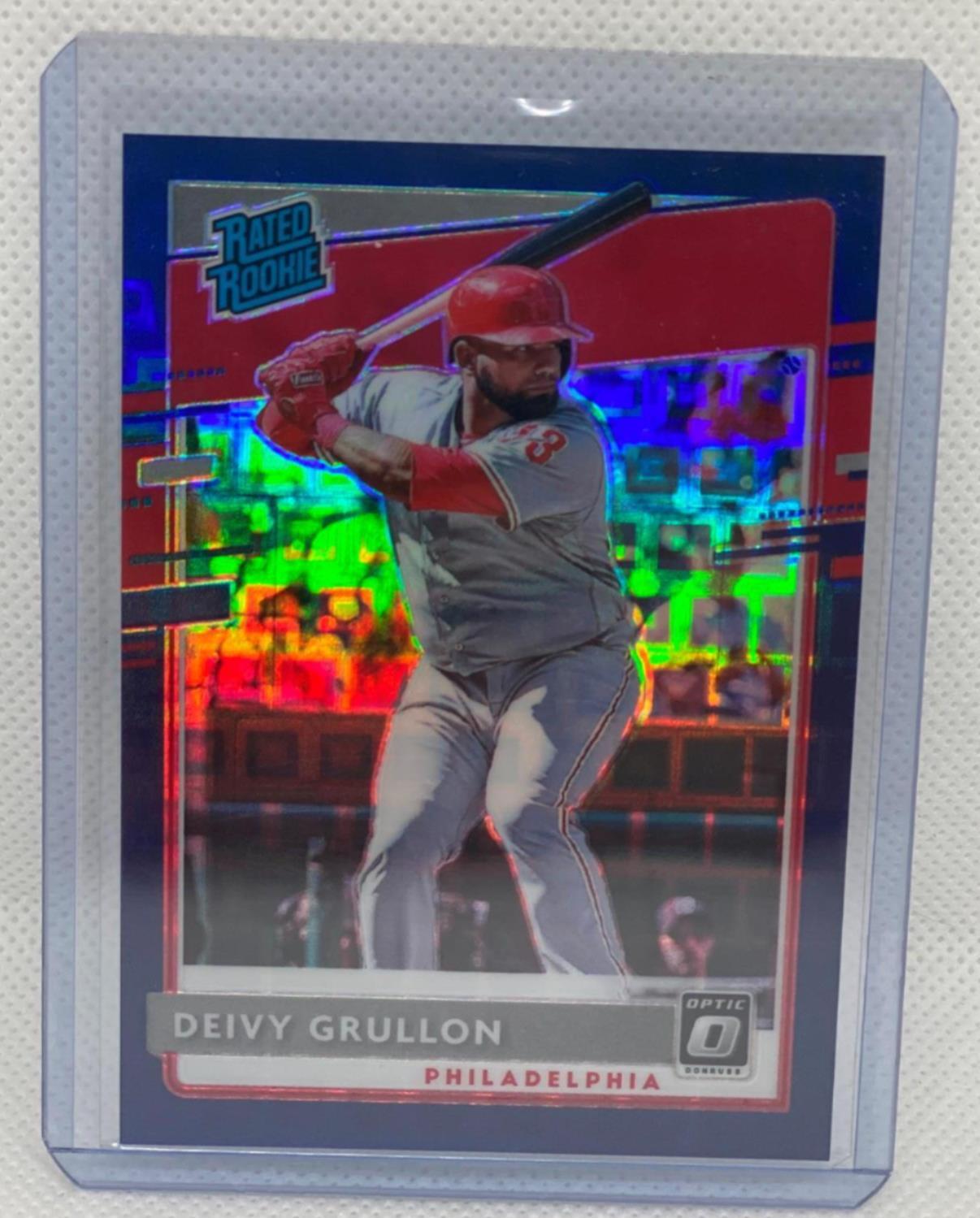 DEIVY GRULLON 2020 PANINI OPTIC DONRUSS RATED ROOKIE BLUE PANDORA PRIZM RC /99
