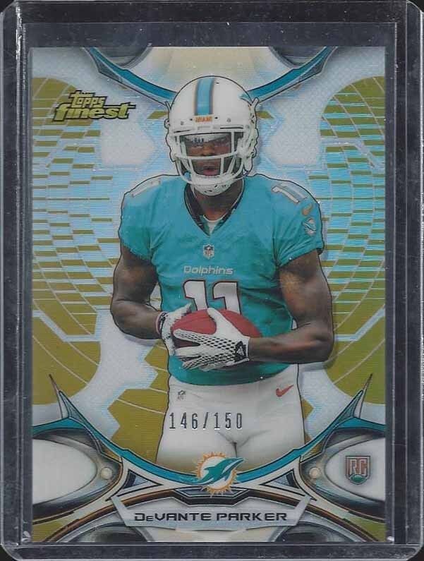 DEVANTE PARKER 2015 TOPPS FINEST DOLPHINS ROOKIE GOLD REFRACTOR RC #D 146/150