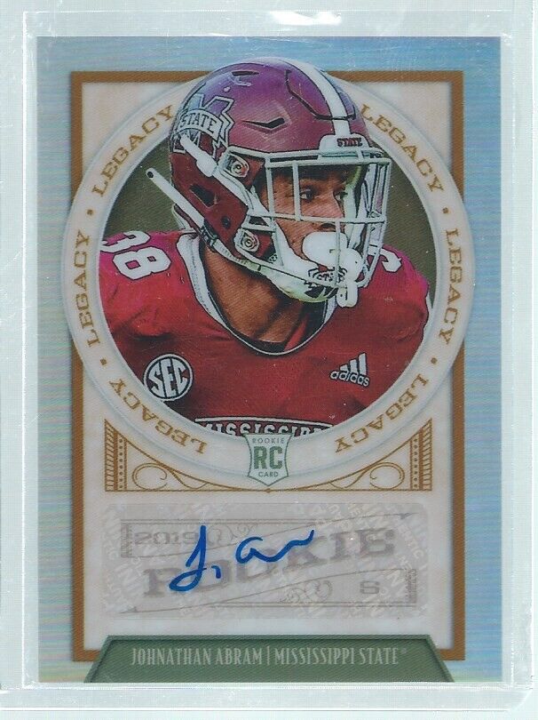 JOHNATHAN ABRAM 2019 PANINI LEGACY SILVER PRIZM AUTO RC #176
