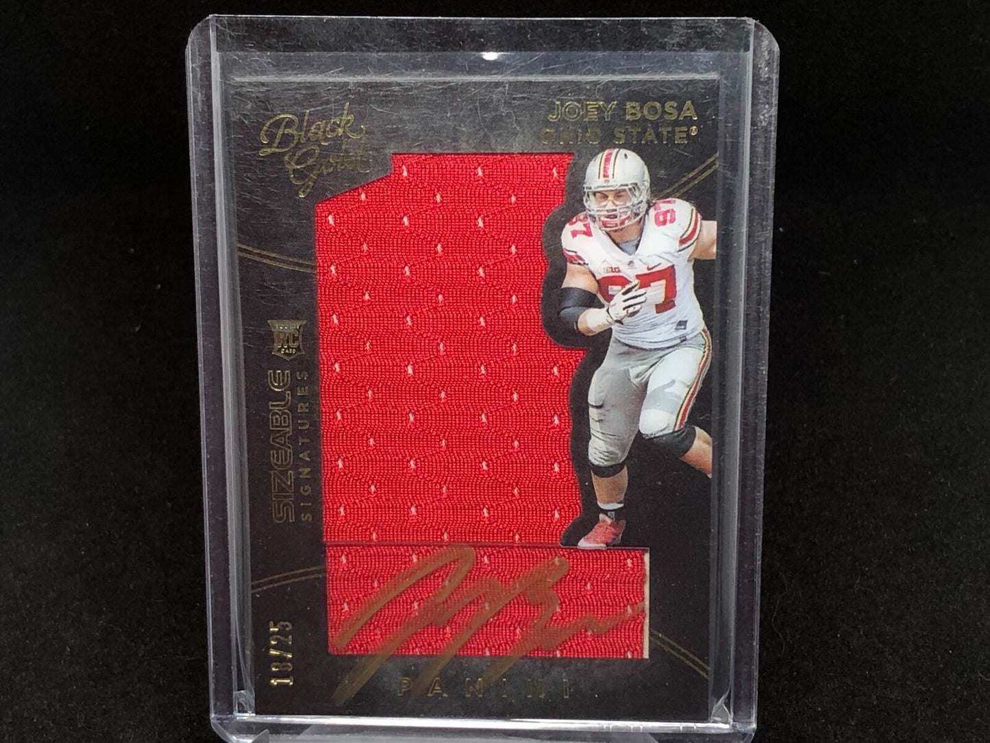 JOEY BOSA 2016 PANINI BLACK GOLD JERSEY AUTO RC #D 18/25