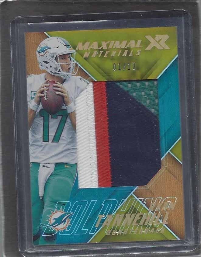 RYAN TANNEHILL 2017 PANINI XR MAXIMAL MATERIALS GOLD JUMBO 4 COLOR PATCH #D 1/10