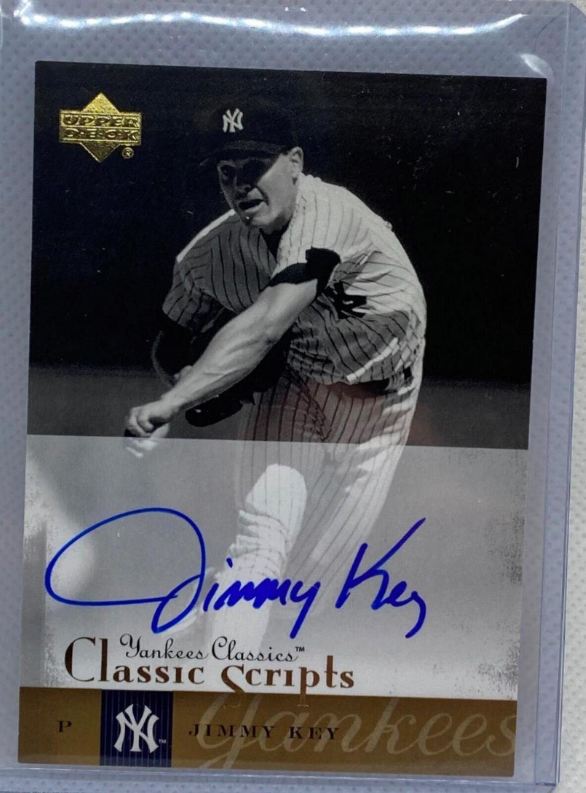 JIMMY KEY 2004 UPPER DECK YANKEES CLASSICS SCRIPTS ON CARD AUTO #AU-36