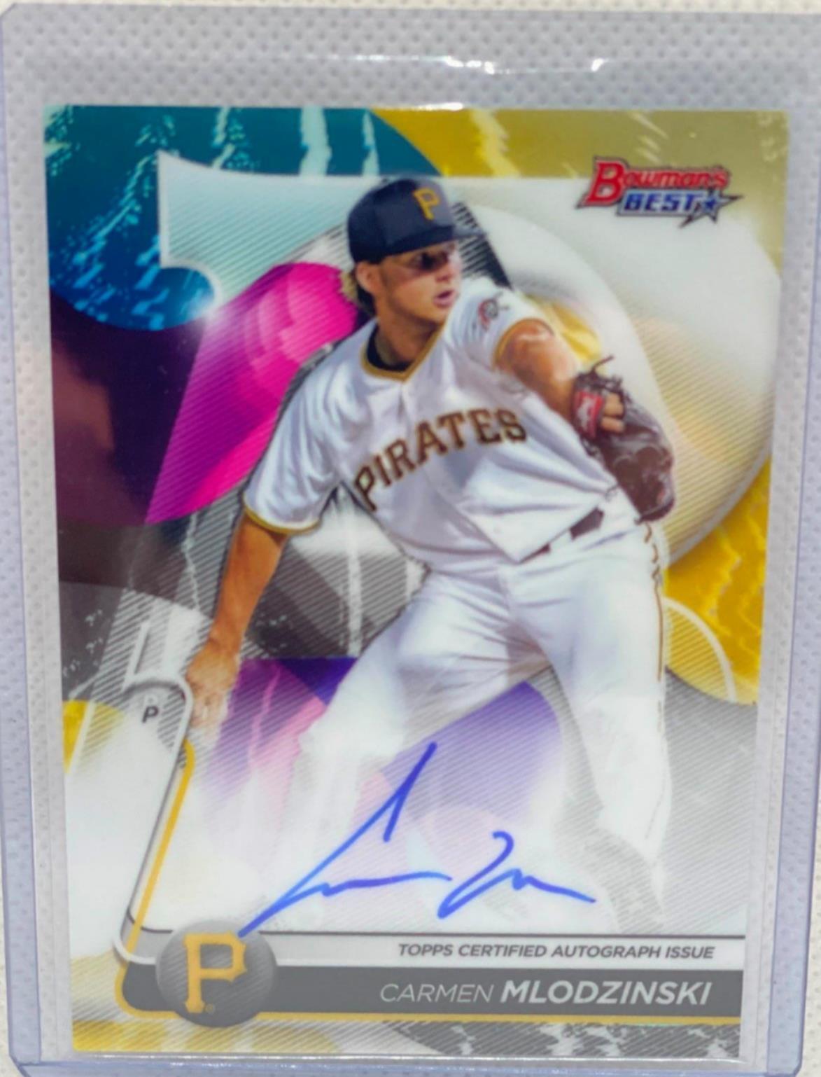 CARMEN MLODZINSKI 2020 TOPPS BOWMAN'S BEST ON CARD PROSPECT AUTO # B20-CML