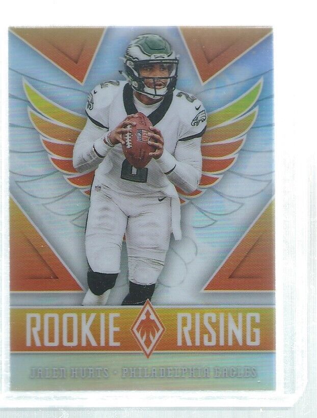 JALEN HURTS 2020 PANINI PHOENIX ROOKIE RISING ORANGE PRIZM RC