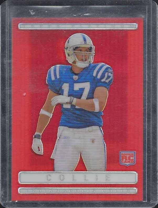 AUSTIN COLLIE 2009 TOPPS PLATINUM COLTS ROOKIE RED REFRACTOR RC #D 4/25
