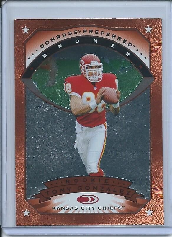 TONY GONZALEZ 1997 DONRUSS PREFERRED BRONZE TRUE ROOKIE RC #102