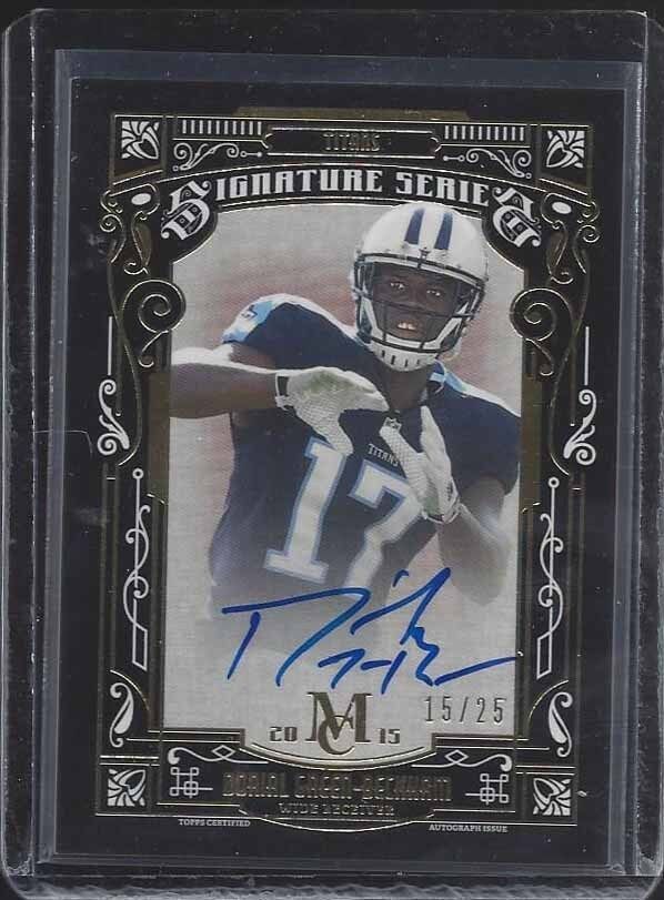 DORIAL GREEN BECKHAM 2015 TOPPS MUSEUM SIGNATURE SERIES GOLD ON CARD AUTO RC /25