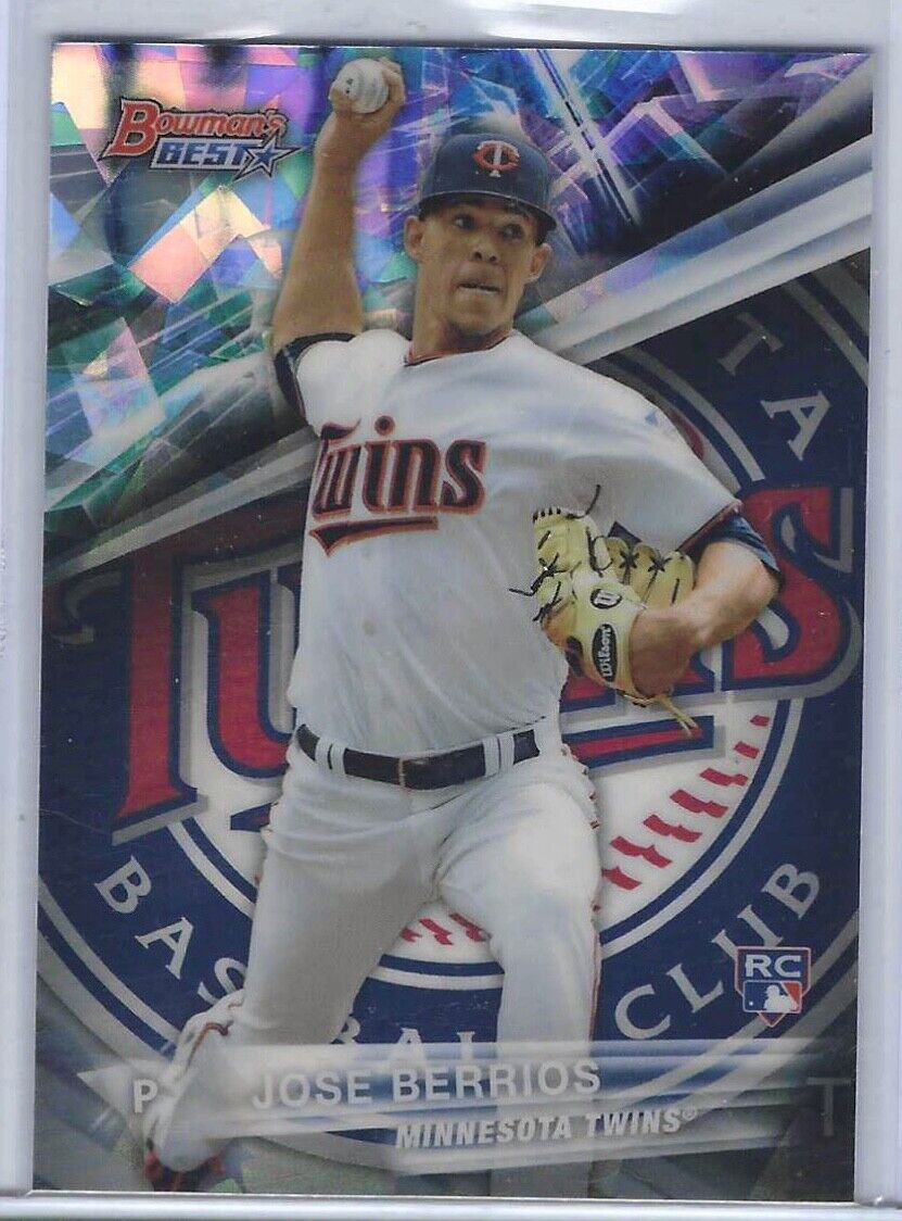 JOSE BERRIOS 2016 BOWMANS BEST ATOMIC REFRACTOR CRACKED ICE RC #36