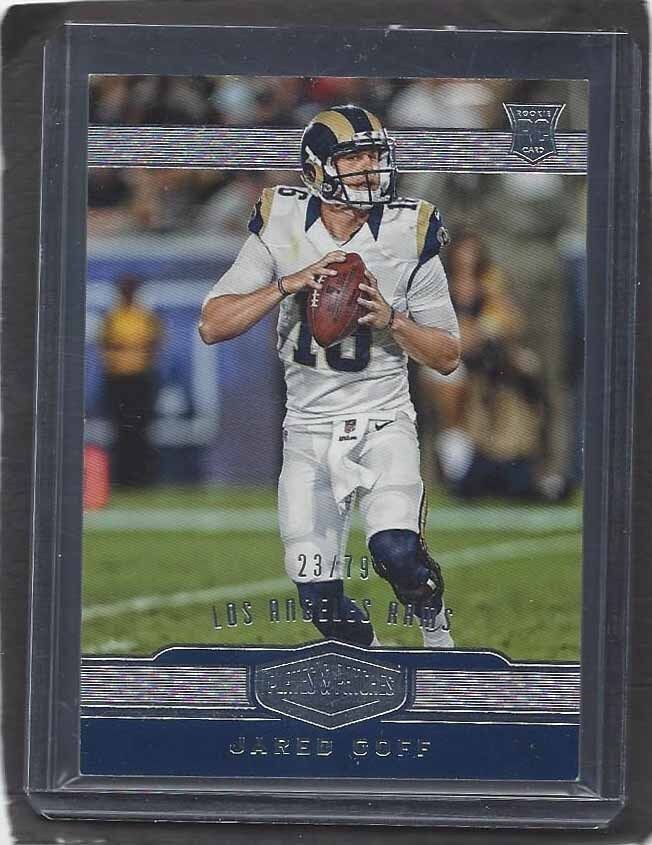 JARED GOFF 2016 PLATES & PATCHES SILVER TRUE ROOKIE RC #D 23/79