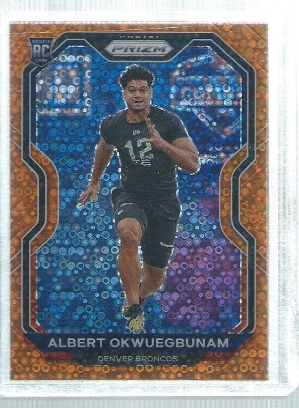 ALBERT OKWUEGBUNAM 2020 PANINI PRIZM ORANGE DISCO PRIZMS ROOKIE RC #316