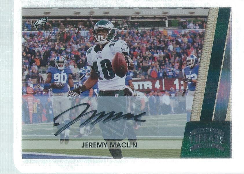 JEREMY MACLIN 2011 PANINI THREADS SILVER HOLOFOIL AUTO #D 2/5
