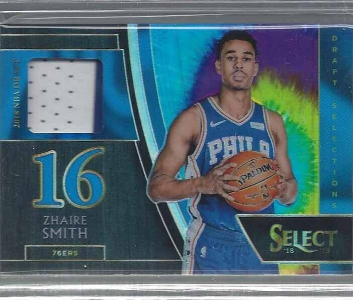 ZHAIRE SMITH 2018-19 SELECT DRAFT SELECTIONS TIE DYE PRIZM PATCH RC #D 22/25