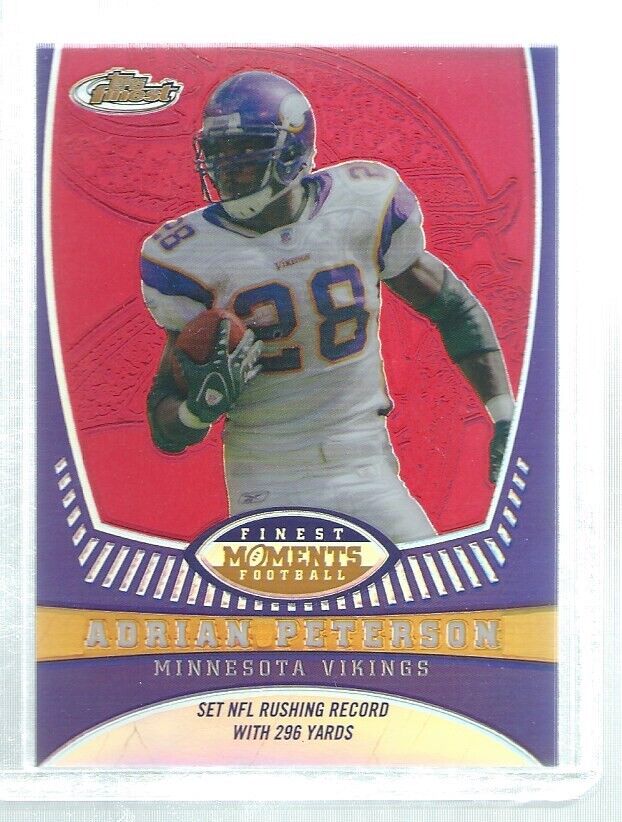 ADRIAN PETERSON 2008 TOPPS FINEST MOMENTS RED REFRACTOR #D 33/149