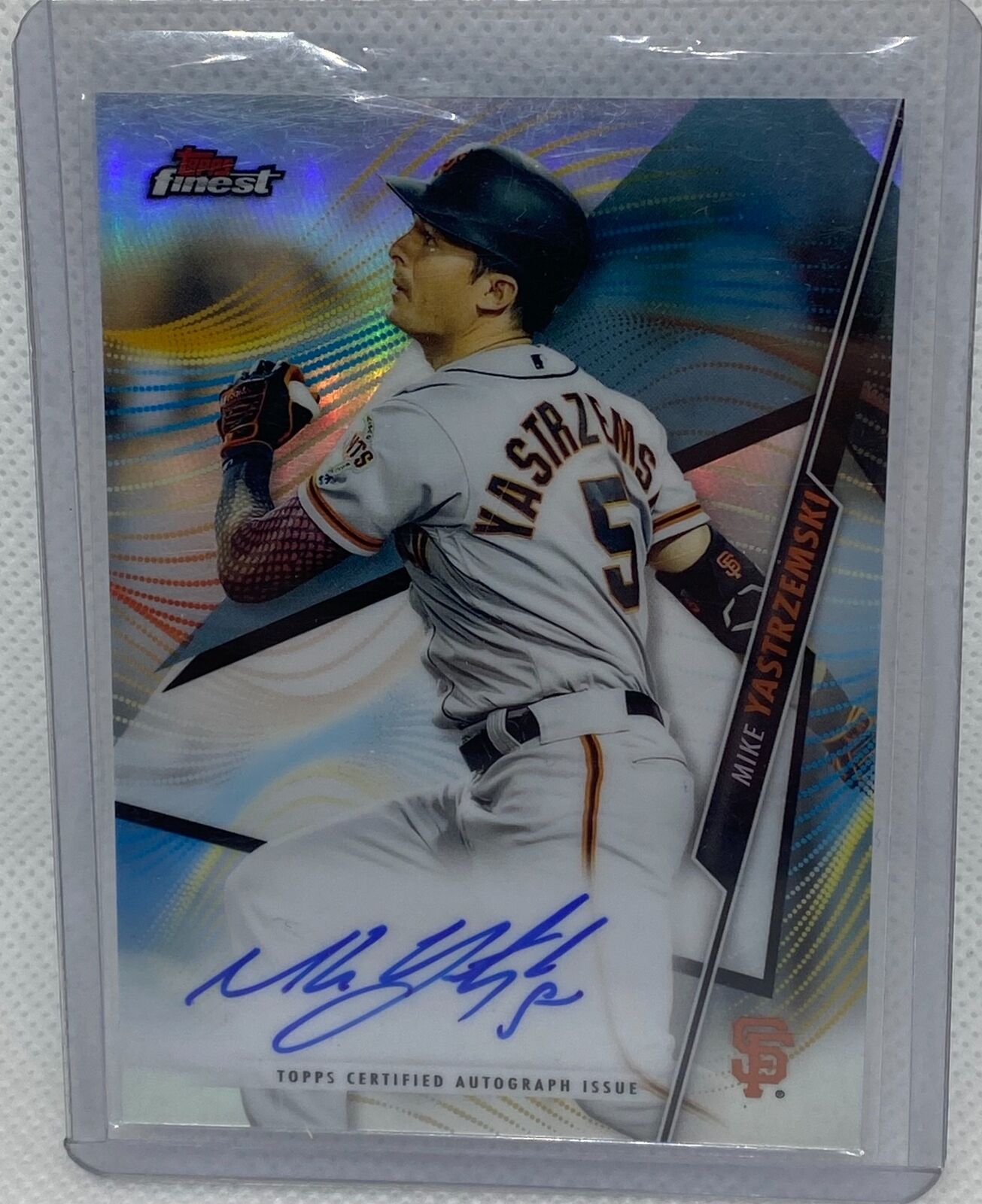 MIKE YASTRZEMSKI 2020 TOPPS FINEST REFRACTOR ON CARD AUTO #FA-MY