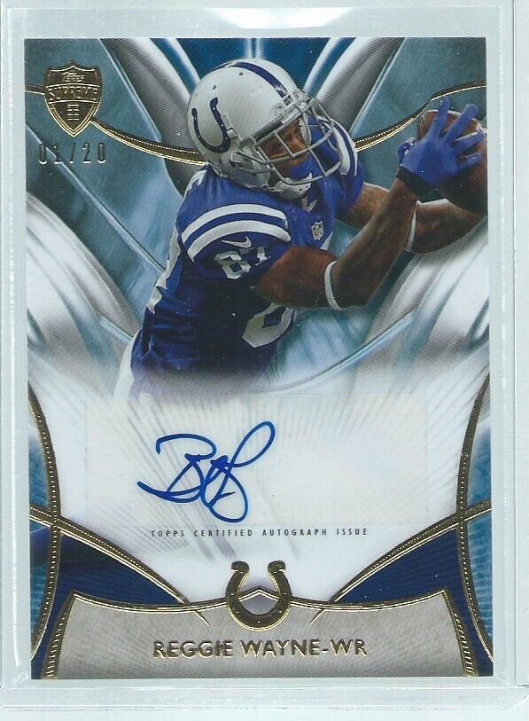 REGGIE WAYNE 2014 TOPPS SUPREME AUTO GOLD #D 1/20