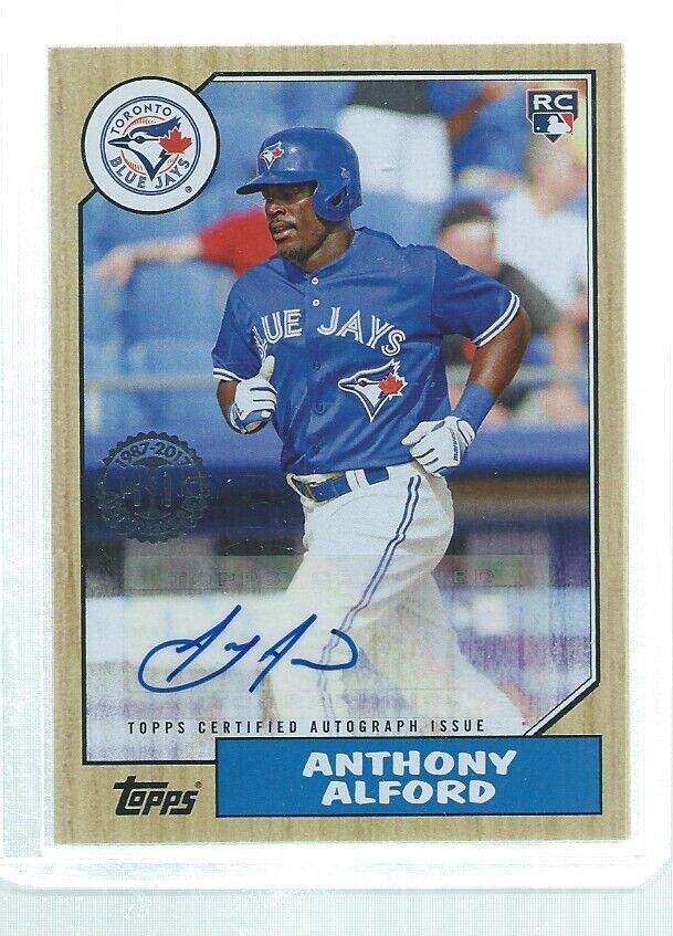 ANTHONY ALFORD 2017 TOPPS 35TH ANNIVERSARY 1987 STYLE AUTO ROOKIE RC