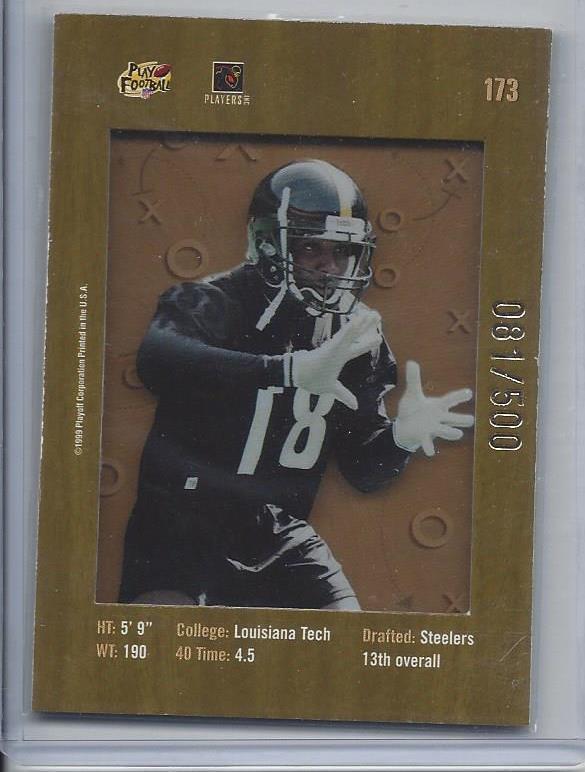 1/1 TROY EDWARDS 1999 ABSOLUTE SSD COACHES COLLECTION GOLD #D 81/500 JERSEY #81!