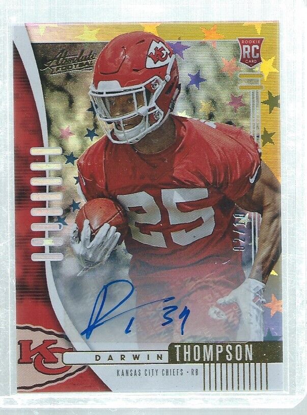 DARWIN THOMPSON 2019 ABSOLUTE AUTO GOLD STARS ROOKIE RC #D 2/10