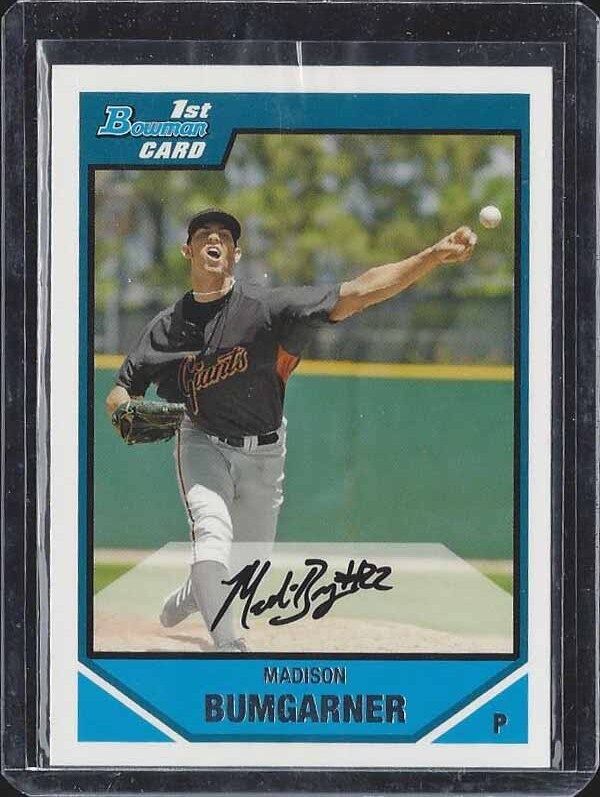 MADISON BUMGARNER 2007 BOWMAN DRAFT PROSPECTS 1ST CARD GIANTS PROSPECT #61