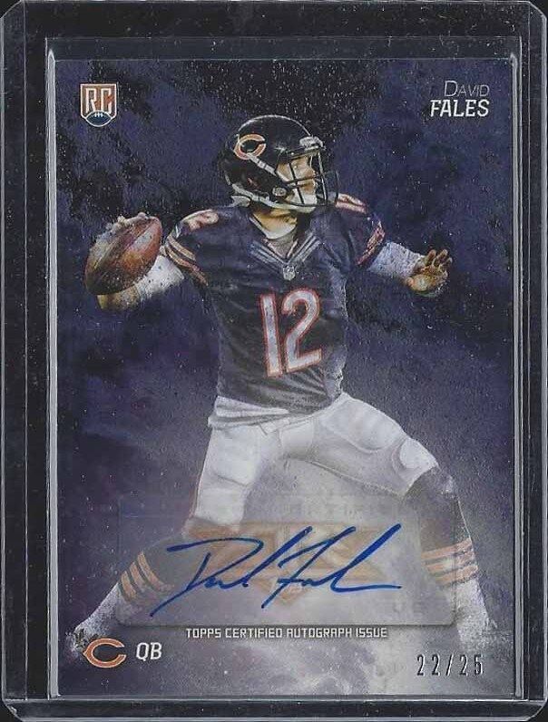 DAVID FALES 2014 TOPPS FIRE BEARS ROOKIE AUTO RC #D 22/25