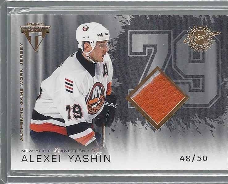 ALEXEI YASHIN 2004 PRIVATE STOCK TITANIUM 2 COLOR PATCH #D 48/50
