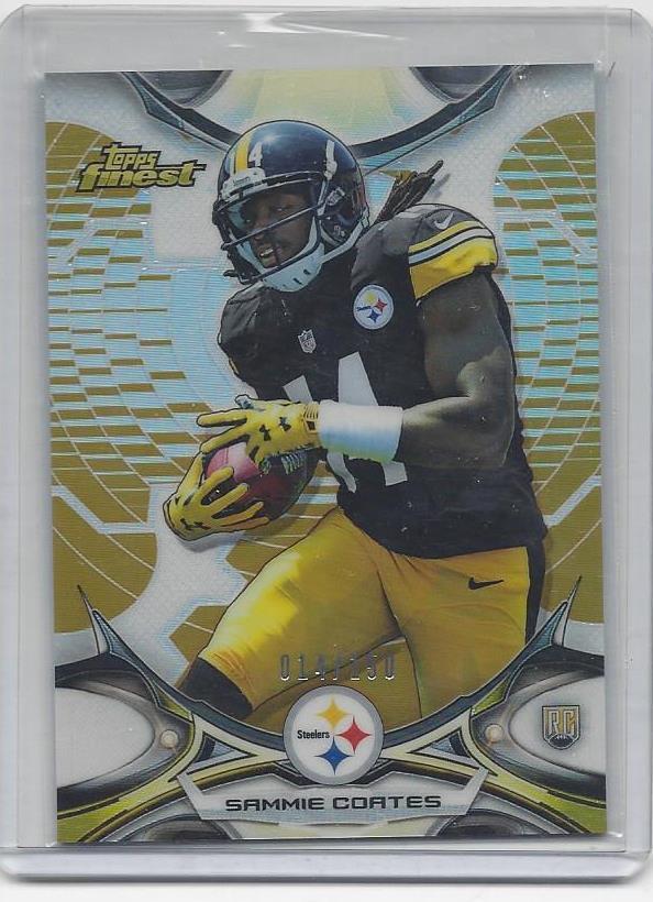1/1 SAMMIE COATES 2015 FINEST ROOKIE GOLD REFRACTOR RC #D 14/150 JERSEY #14!
