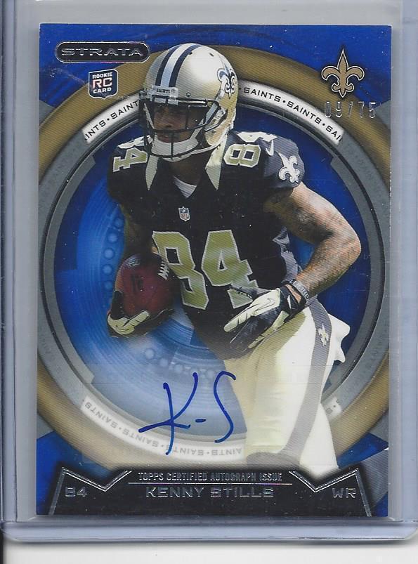 KENNY STILLS 2013 TOPPS STRATA BLUE PARALLEL ROOKIE AUTO RC #D 9/75