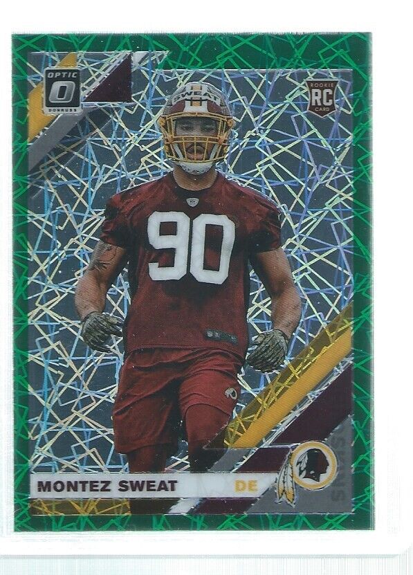 MONTEZ SWEAT 2019 DONRUSS OPTIC HOLO GREEN LAZER SP RC #110