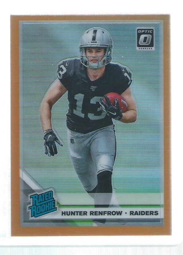HUNTER RENFROW 2019 DONRUSS OPTIC HOLO RATED ROOKIE ORANGE RC #D 41/199