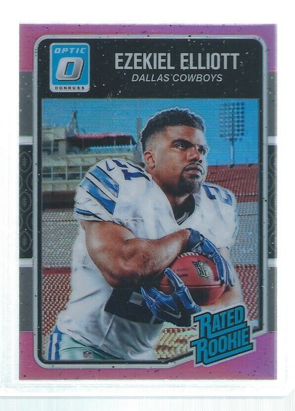 EZEKIEL ELLIOTT 2016 DONRUSS OPTIC HOLO RATED ROOKIE PINK RC #168