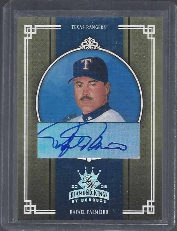RAFAEL PALMEIRO 2005 DIAMOND KINGS RANGERS CROWNING MOMENT AUTO TRUE #D 1/1