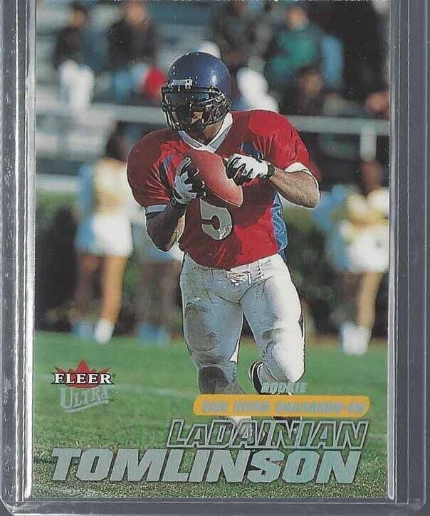 LADAINIAN TOMLINSON 2001 FLEER ULTRA TRUE ROOKIE RC #D 1619/2499