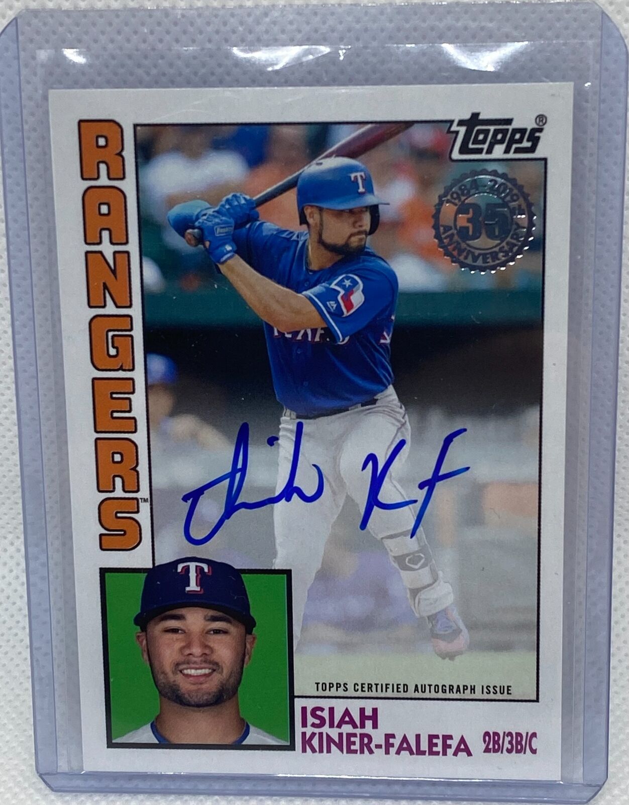 ISIAH KINER-FALEFA 2019 TOPPS 1984 ON CARD AUTO #84A-IKF