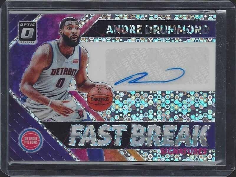 ANDRE DRUMMOND 2018-19 DONRUSS OPTIC FAST BREAK HOLO AUTO