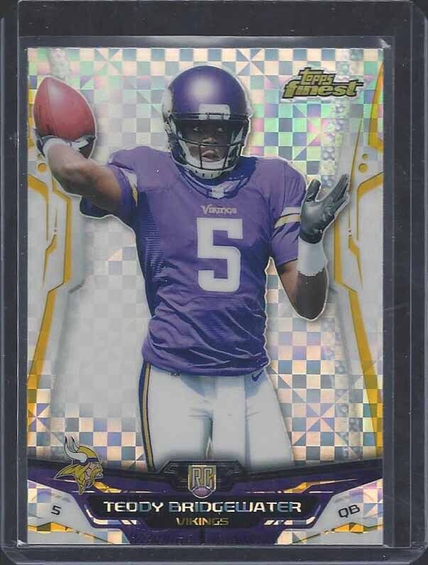 TEDDY BRIDGEWATER 2014 TOPPS FINEST X-FRACTOR ROOKIE REFRACTOR RC #142