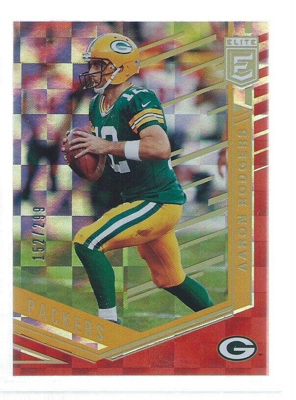 AARON RODGERS 2018 PANINI ELITE RED #D 152/299