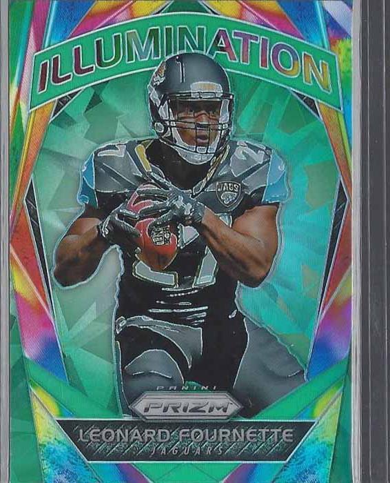 LEONARD FOURNETTE 2017 PANINI PRIZM ILLUMINATION GREEN ROOKIE PRIZMS RC #7
