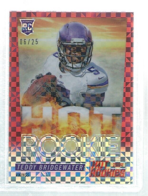 TEDDY BRIDGEWATER 2014 SCORE HOT ROOKIES RED PRIZM RC #D 6/25