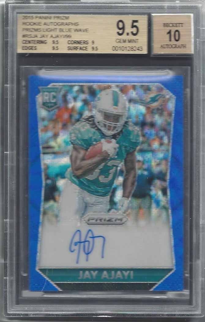 JAY AJAYI 2015 PANINI PRIZM LIGHT BLUE WAVE PRIZMS AUTO RC /99 BGS 9.5 10 POP 2