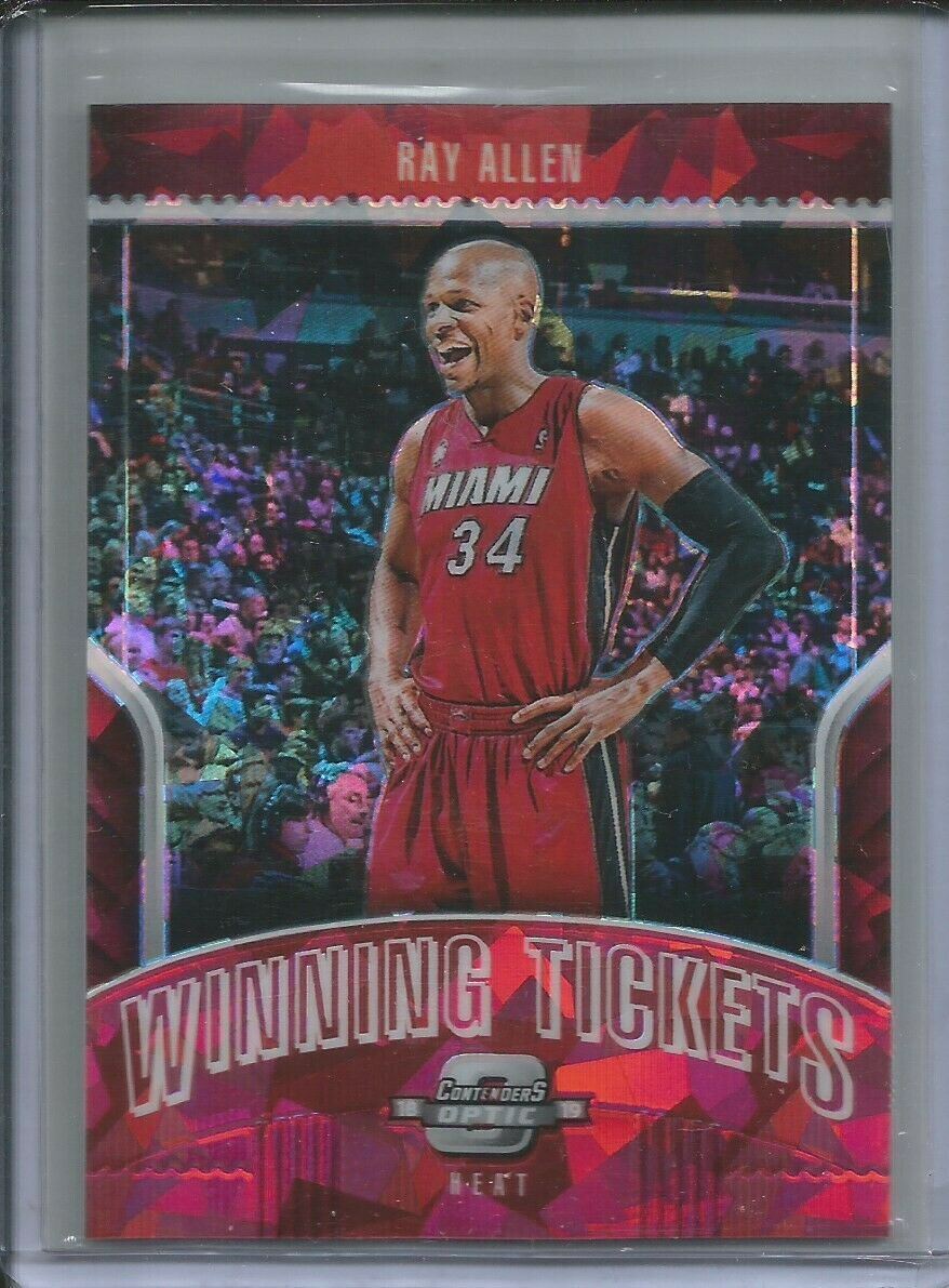 RAY ALLEN 2018-19 CONTENDERS OPTIC WINNING TICKETS RED CRACKED ICE PRIZM #34