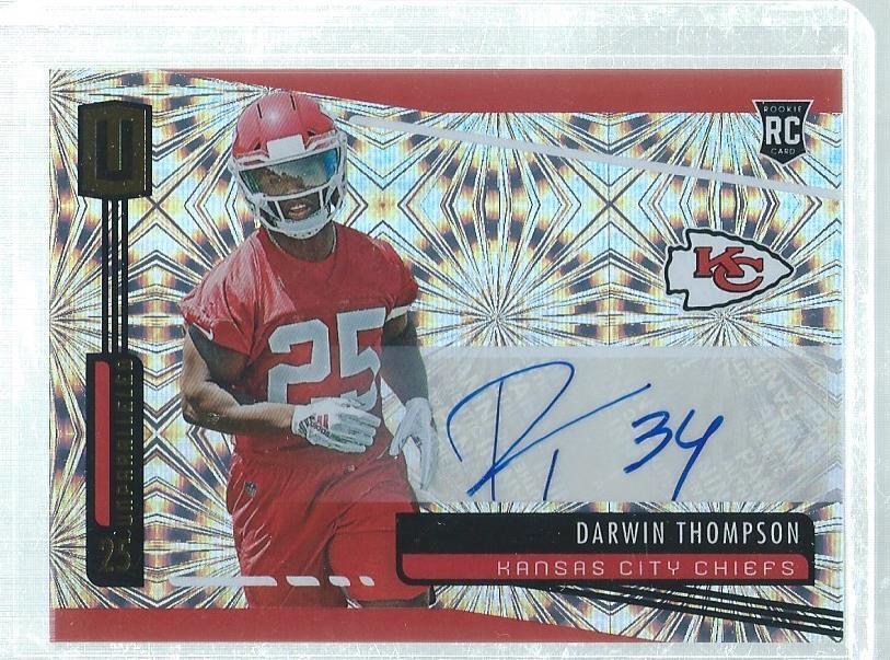 DARWIN THOMPSON 2019 UNPARALLELED AUTO FIREWORKS ROOKIE RC #D 3/5