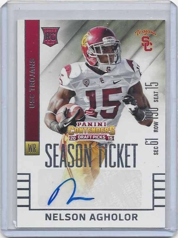 NELSON AGHOLOR 2015 CONTENDERS DRAFT PICKS USC TRUE RC AUTO #198 SET BREAK!