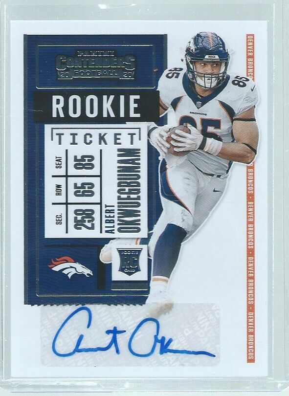 ALBERT OKWUEGBUNAM 2020 PANINI CONTENDERS ROOKIE TICKET AUTO RC #191