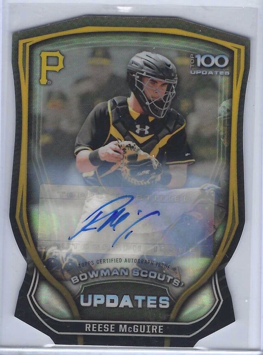 REESE MCGUIRE 2015 BOWMAN SCOUTS UPDATE DIE CUT REFRACTOR PROSPECT AUTO #BSU-RM