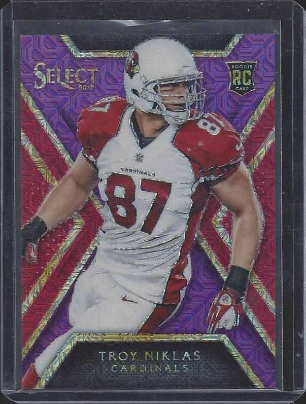 TROY NIKLAS 2014 PANINI SELECT PURPLE MOJO PRIZM REFRACTOR ROOKIE RC #D 5/5